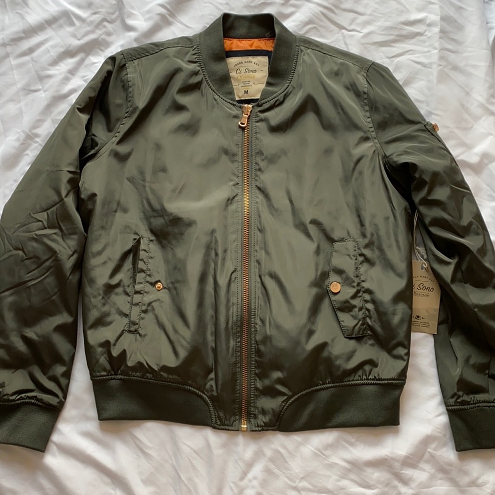 Olive Green Bomber Jacket